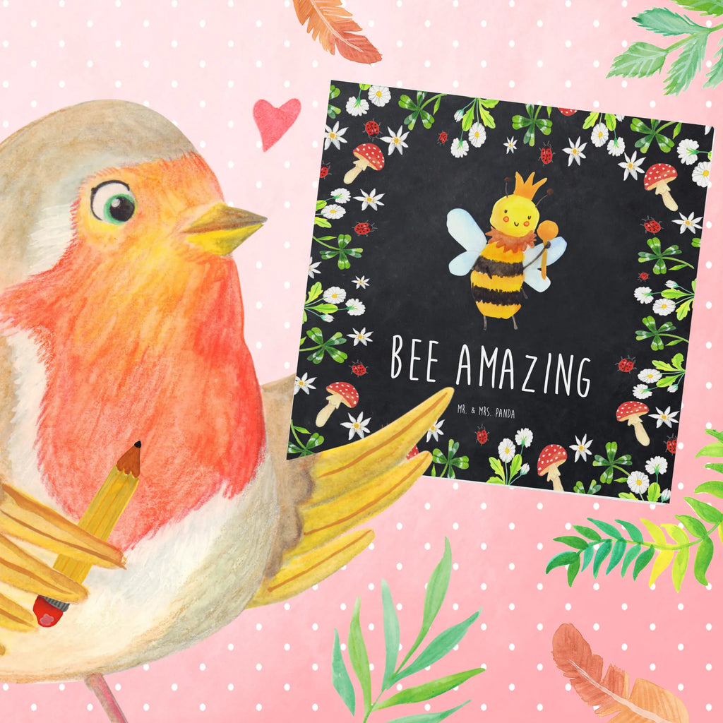 Deluxe Karte Biene König Klappkarte, Hochzeitskarte, Geburtstagskarte, Hochwertige Klappkarte, Grußkarte, Hochwertige Grußkarte, Karte, Glückwunschkarte, Einladungskarte, Biene, Wespe, Hummel