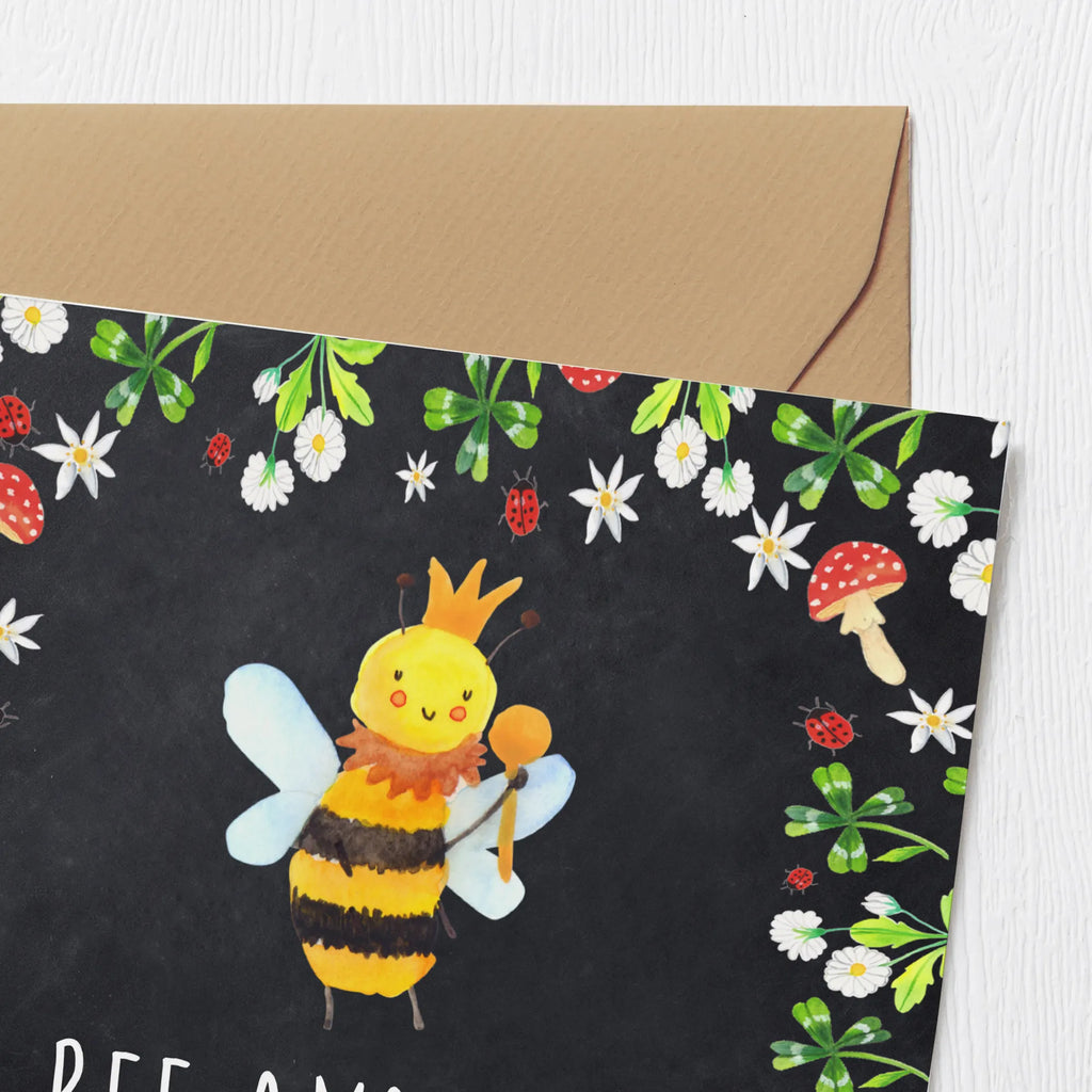 Deluxe Karte Biene König Klappkarte, Hochzeitskarte, Geburtstagskarte, Hochwertige Klappkarte, Grußkarte, Hochwertige Grußkarte, Karte, Glückwunschkarte, Einladungskarte, Biene, Wespe, Hummel
