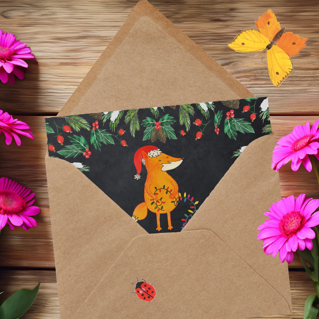 Deluxe Karte Fuchs Weihnachten Klappkarte, Karte, Einladungskarte, Hochzeitskarte, Hochwertige Grußkarte, Hochwertige Klappkarte, Geburtstagskarte, Grußkarte, Glückwunschkarte, Winter, Weihnachten, Weihnachtsdeko, Nikolaus, Advent, Heiligabend, Wintermotiv, Spruch schön, Weihnachtsmann, Weihnachtszeit, Füchse, Fuchs, Geschenk Weihnachten