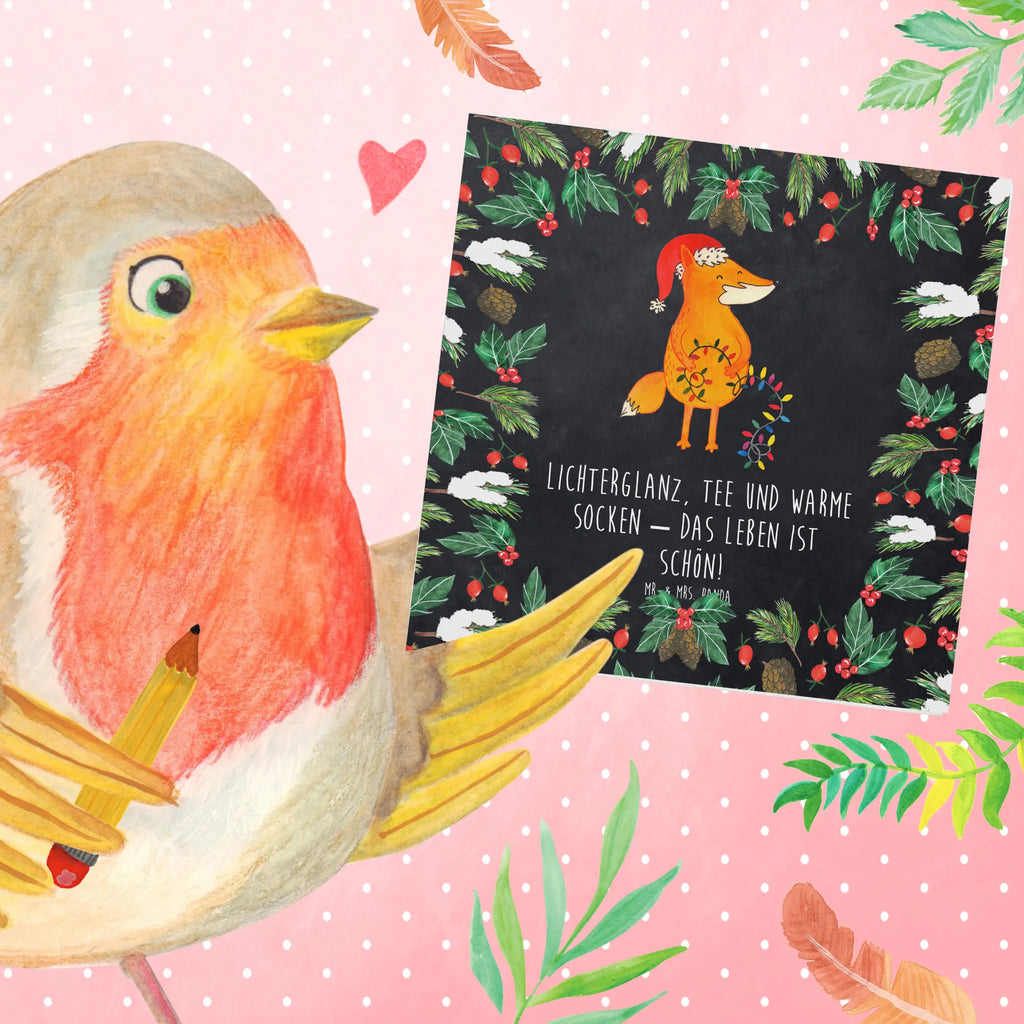 Deluxe Karte Fuchs Weihnachten Klappkarte, Karte, Einladungskarte, Hochzeitskarte, Hochwertige Grußkarte, Hochwertige Klappkarte, Geburtstagskarte, Grußkarte, Glückwunschkarte, Winter, Weihnachten, Weihnachtsdeko, Nikolaus, Advent, Heiligabend, Wintermotiv, Spruch schön, Weihnachtsmann, Weihnachtszeit, Füchse, Fuchs, Geschenk Weihnachten