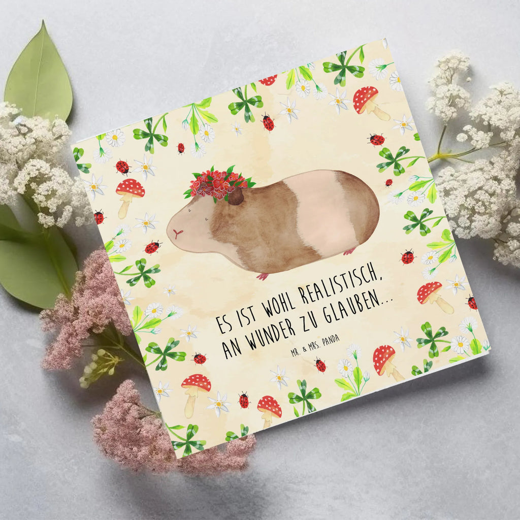 Deluxe Karte Meerschweinchen Weisheit Hochwertige Klappkarte, Hochzeitskarte, Karte, Klappkarte, Geburtstagskarte, Grußkarte, Einladungskarte, Glückwunschkarte, Hochwertige Grußkarte, Tiermotive, Gute Laune, lustige Sprüche, Tiere, Wunderland, Realität, Meerschweinchen, Meeries, Spruch, Meerie, Wunder, Weisheit, Blumenkind, Motivation