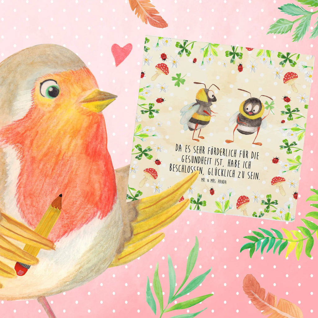 Deluxe Card bumblebees shamrock Einladungskarte, Hochwertige Klappkarte, Glückwunschkarte, Hochzeitskarte, Hochwertige Grußkarte, Geburtstagskarte, Grußkarte, Karte, Klappkarte, Tiermotive, Gute Laune, lustige Sprüche, Tiere, Biene Deko, Spruch positiv, glücklich werden, Spruch schön, Spruch fröhlich, glücklich sein, Hummel, Biene