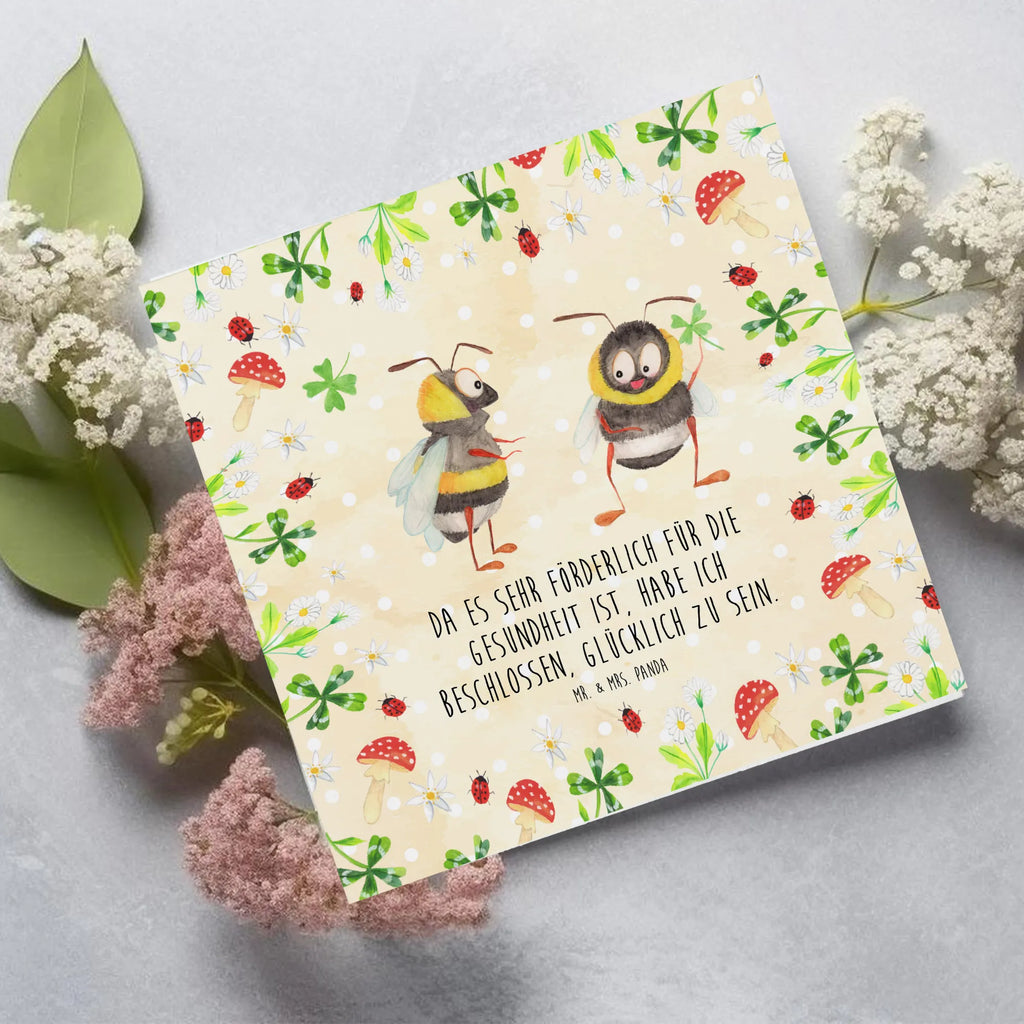 Deluxe Card bumblebees shamrock Einladungskarte, Hochwertige Klappkarte, Glückwunschkarte, Hochzeitskarte, Hochwertige Grußkarte, Geburtstagskarte, Grußkarte, Karte, Klappkarte, Tiermotive, Gute Laune, lustige Sprüche, Tiere, Biene Deko, Spruch positiv, glücklich werden, Spruch schön, Spruch fröhlich, glücklich sein, Hummel, Biene