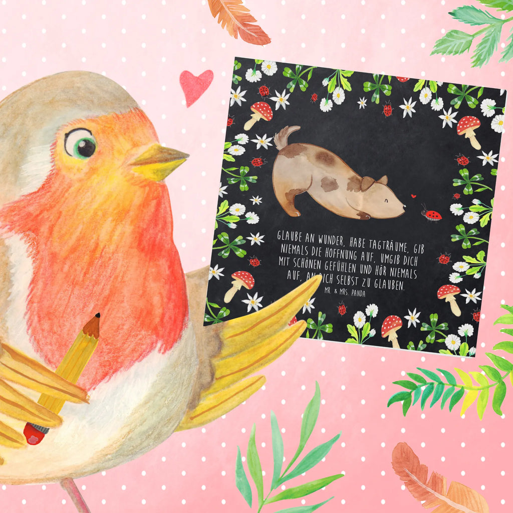 Deluxe Karte Hund Marienkäfer Hochzeitskarte, Hochwertige Klappkarte, Hochwertige Grußkarte, Klappkarte, Einladungskarte, Karte, Geburtstagskarte, Glückwunschkarte, Grußkarte, Hund, Hundemotiv, Haustier, Hunderasse, Tierliebhaber, Hundebesitzer, Sprüche, Marienkäfer, Mischlinghund, Hundespruch, Hunde, Mischling