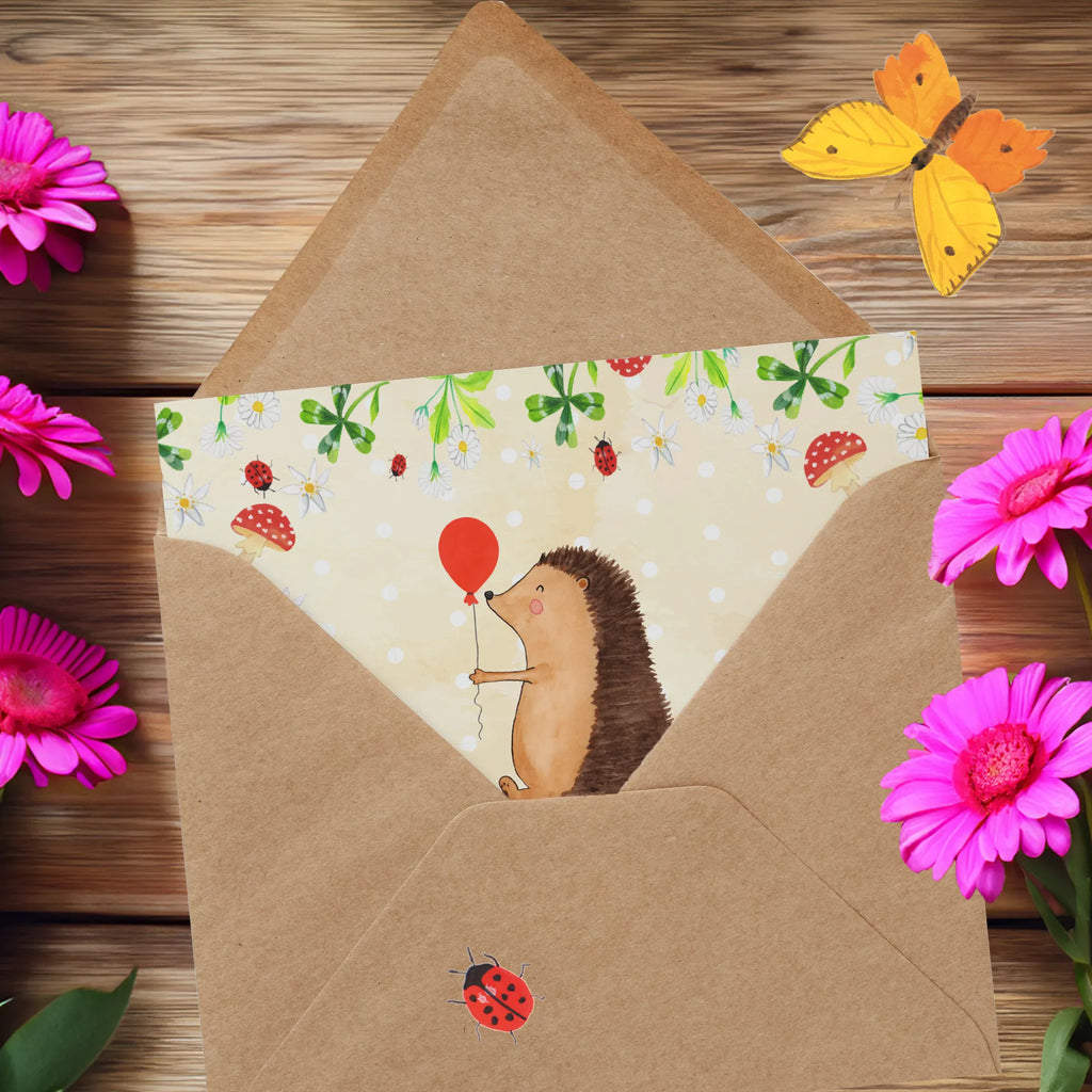Deluxe Karte Igel Luftballon Klappkarte, Hochzeitskarte, Hochwertige Grußkarte, Hochwertige Klappkarte, Glückwunschkarte, Grußkarte, Karte, Geburtstagskarte, Einladungskarte, Tiermotive, Gute Laune, lustige Sprüche, Tiere, Happy Birthday, Geburtstag, Glückwunsch, Ballon, Igel, Geburtstagskind, Herzlichen Glückwunsch