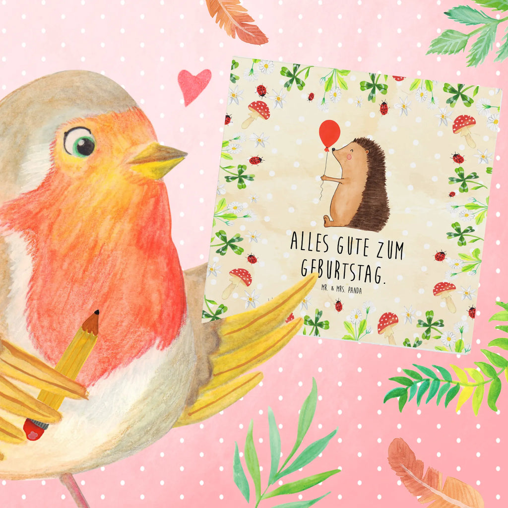 Deluxe Karte Igel Luftballon Klappkarte, Hochzeitskarte, Hochwertige Grußkarte, Hochwertige Klappkarte, Glückwunschkarte, Grußkarte, Karte, Geburtstagskarte, Einladungskarte, Tiermotive, Gute Laune, lustige Sprüche, Tiere, Happy Birthday, Geburtstag, Glückwunsch, Ballon, Igel, Geburtstagskind, Herzlichen Glückwunsch