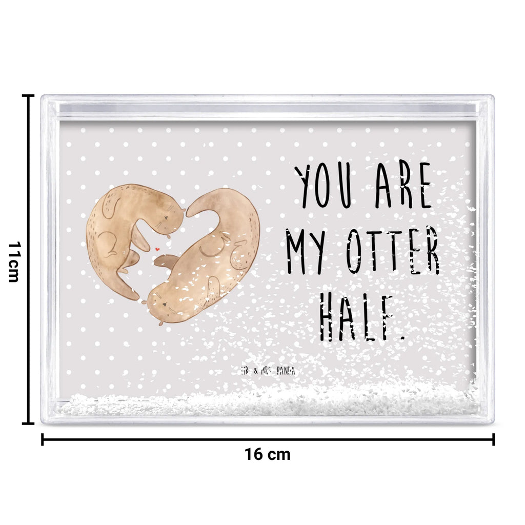 Schüttelrahmen Otter Herz Otter, Fischotter, Seeotter, gemeinsames Leben, Herz, Bessere Hälfte, Liebesgeschenk, Liebesbeweis, Jahrestag, Verlobung, Liebe, Hochzeitstag, Love you