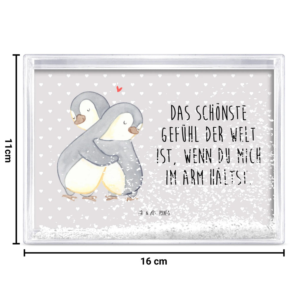 Schüttelrahmen Pinguine Kuscheln Liebe, Partner, Freund, Freundin, Ehemann, Ehefrau, Heiraten, Verlobung, Heiratsantrag, Liebesgeschenk, Jahrestag, Hocheitstag, Geschenk für Partner, für Männer, für Ehemann, Liebesbeweis, Valentinstag, Geschenk für Freundin, Geschenk für Frauen, Hochzeitstag, Mitbringsel