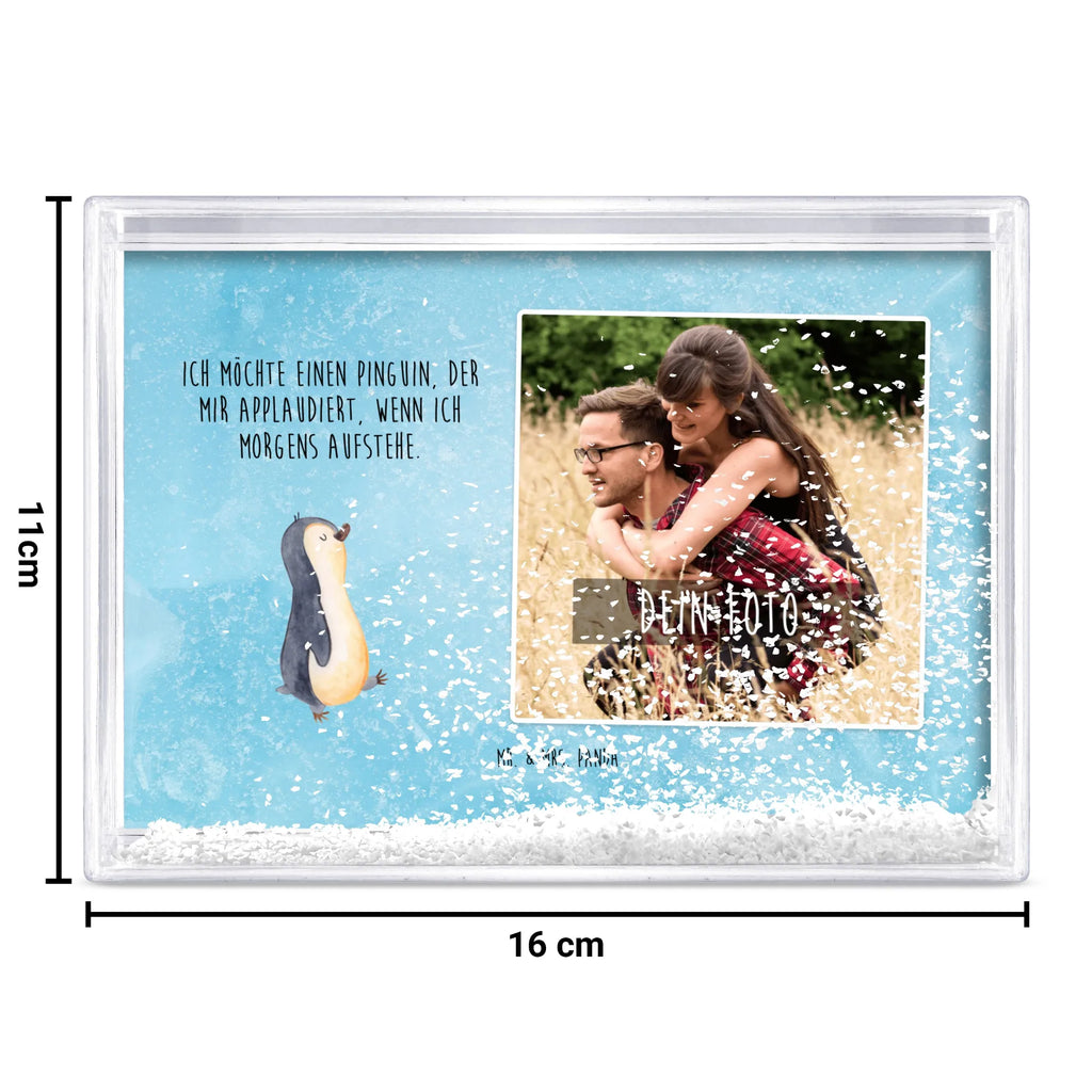 Schüttelrahmen mit Foto Pinguin marschieren Schüttelrahmen mit Foto, Fotogeschenk, Fotogeschenke, Orginalles Fotogeschenk, Rahmen mit Foto, Bilderrahmen mit Foto, Pinguin, Bruder, Schwester, Familie, Langschläfer, Pinguine, Frühaufsteher
