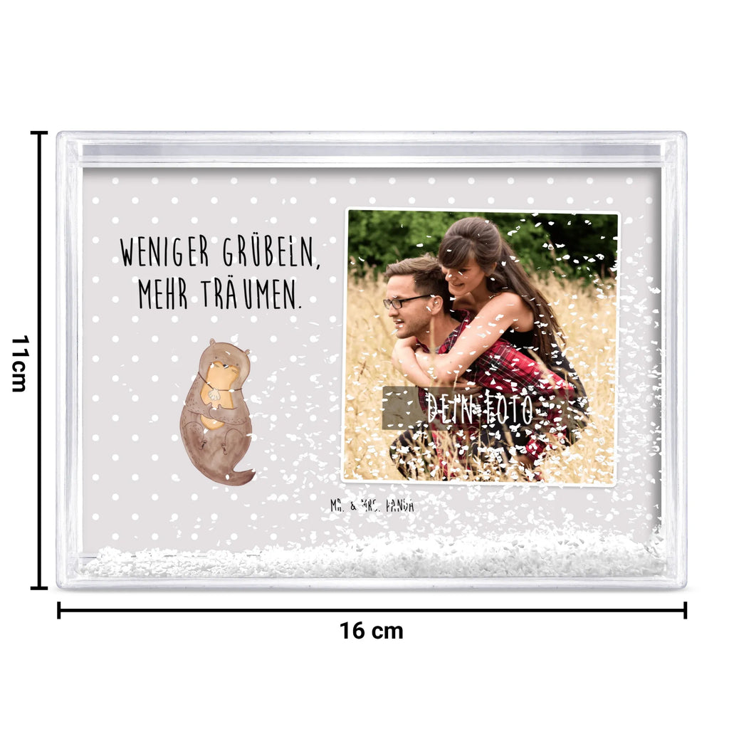 Shake Frame with Photo otter shell Bilderrahmen mit Foto, Fotogeschenk, Rahmen mit Foto, Fotogeschenke, Orginalles Fotogeschenk, Schüttelrahmen mit Foto, Otter, Fischotter, Seeotter, grübeln, Tagträumen, Otterliebe, Motivation, Büro, träumen