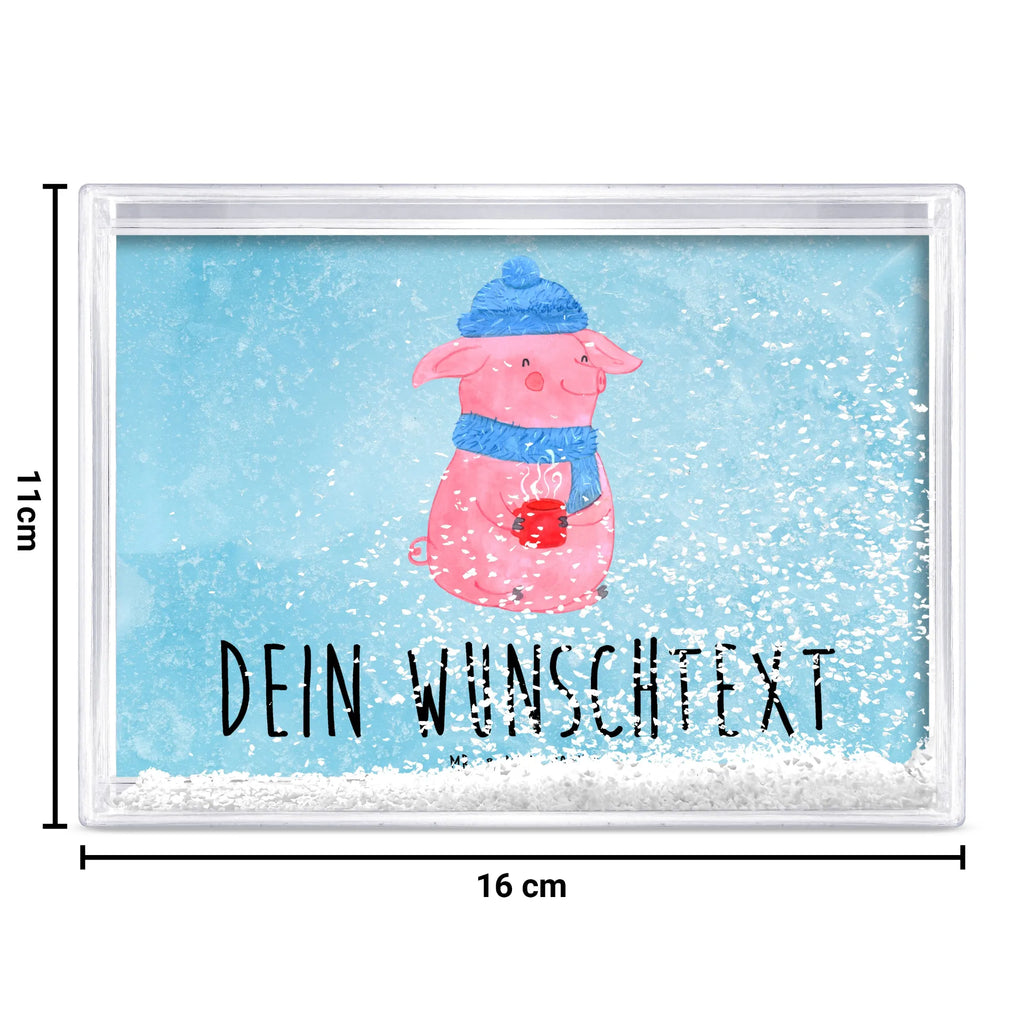 Spersonalizowana ramka do potrząsania świnia grzane wino Zima, Boże Narodzenie, dekoracje świąteczne, Mikołaj, Adwent, Wigilia, zimowy motyw