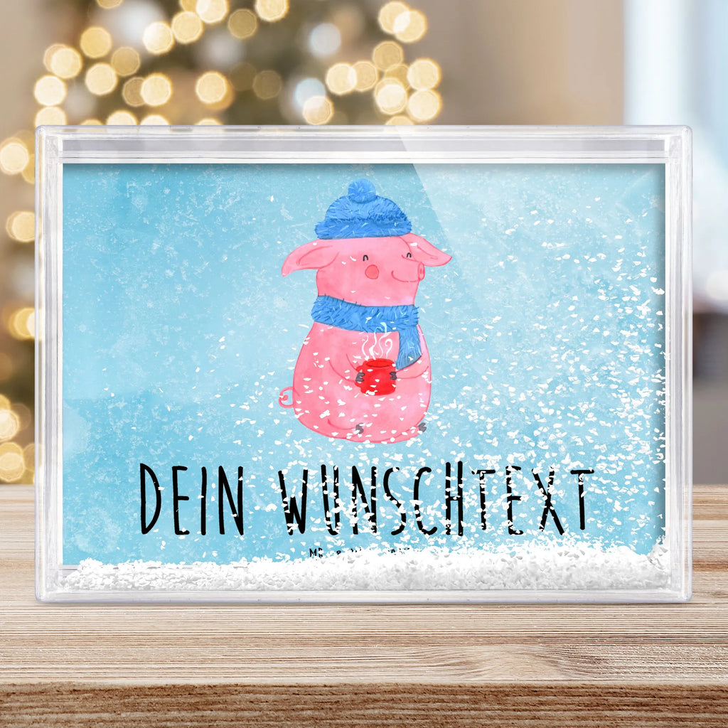 Personalisierter Schüttelrahmen Schweinchen Glühwein Winter, Weihnachten, Weihnachtsdeko, Nikolaus, Advent, Heiligabend, Wintermotiv, Betrunken, Spruch, Glühwein, Weihnachtsmarkt