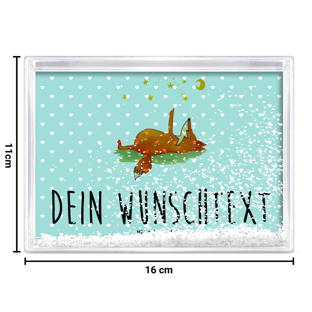 Personalisierter Schüttelrahmen Fuchs Sterne Fuchs, Füchse, Spruch schön, Spruch positiv, Always Look on the Bright Side of Life, tröstende Worte, Romantik