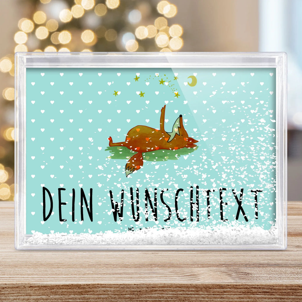 Personalisierter Schüttelrahmen Fuchs Sterne Fuchs, Füchse, Spruch schön, Spruch positiv, Always Look on the Bright Side of Life, tröstende Worte, Romantik