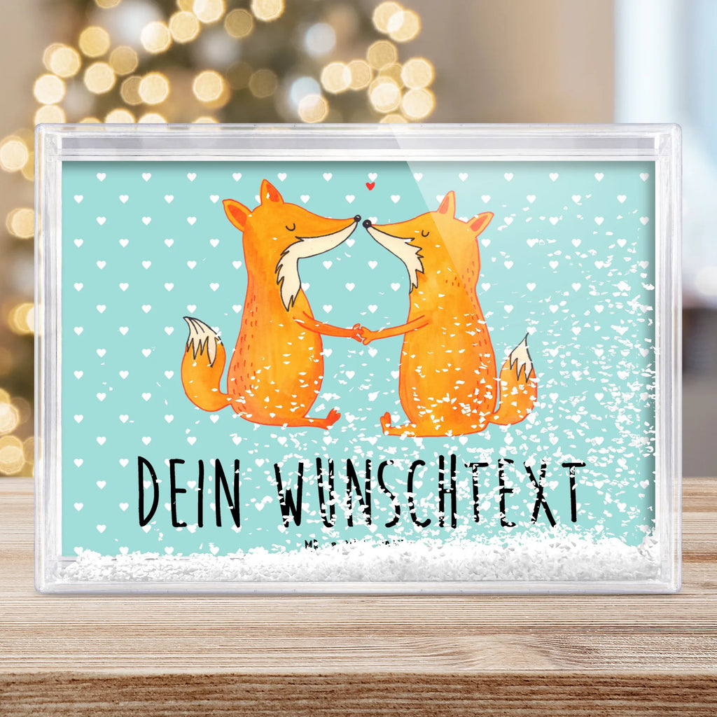 Personalisierter Schüttelrahmen Füchse Liebe Fuchs, Füchse, Fox, Paar, Partner, Freundin, Liebe, Liebespaar, Verlobte, Ehe, Ehemann, Ehefrau, Liebesbeweis, Freund