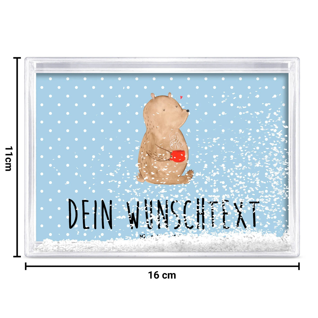 Personalisierter Schüttelrahmen Bär Kaffee Bär, Teddy, Teddybär, Coffee, Motivation, Welt retten, Kaffee, Welt erobern, Bären, guten Morgen, Morgenroutine