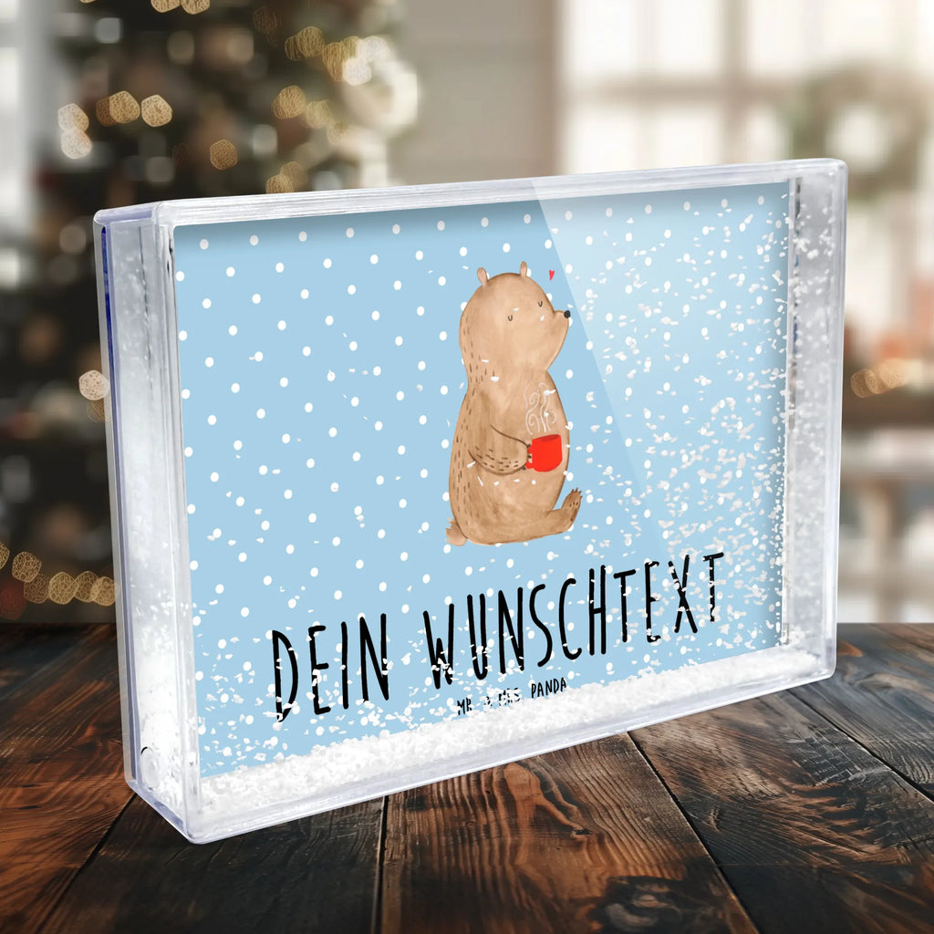 Personalisierter Schüttelrahmen Bär Kaffee Bär, Teddy, Teddybär, Coffee, Motivation, Welt retten, Kaffee, Welt erobern, Bären, guten Morgen, Morgenroutine