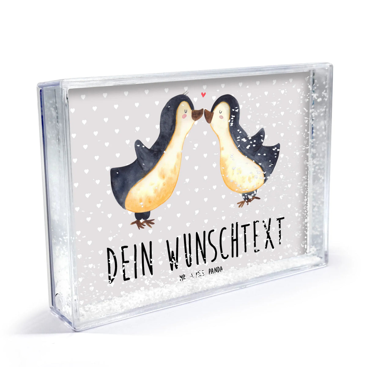 Personalisierter Schüttelrahmen Pinguine Kuss Freundin, Freund, Liebe, Liebesgeschenk, Jahrestag, Verlobung, Partner, Ehemann, Ehefrau, Heiraten, Heiratsantrag, Hocheitstag, Mitbringsel, Hochzeitstag, für Männer, Geschenk für Freundin, für Ehemann, Geschenk für Partner, Liebesbeweis, Valentinstag, Geschenk für Frauen