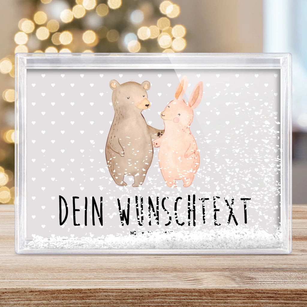 Personalisierter Schüttelrahmen Bär und Hase Umarmen Liebe, Partner, Freund, Freundin, Ehemann, Ehefrau, Heiraten, Verlobung, Heiratsantrag, Liebesgeschenk, Jahrestag, Hocheitstag, Freunde, Hase, Bär, best friends, Bärchen, bester Freund