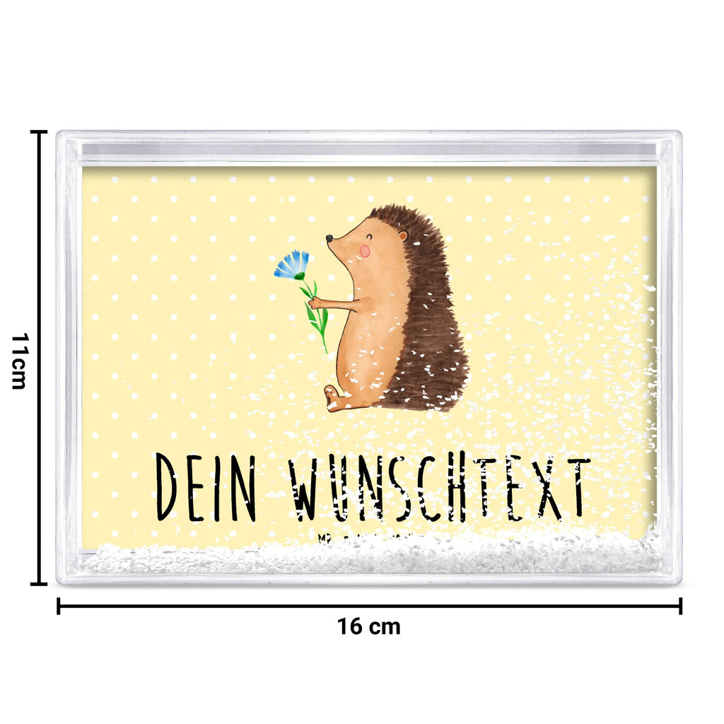 Personalisierter Schüttelrahmen Igel Blumen Tiermotive, Gute Laune, lustige Sprüche, Tiere, Besuch, Igel, Krankheit, Genesungswünsche, Gute Besserung, Krankenhaus, krank
