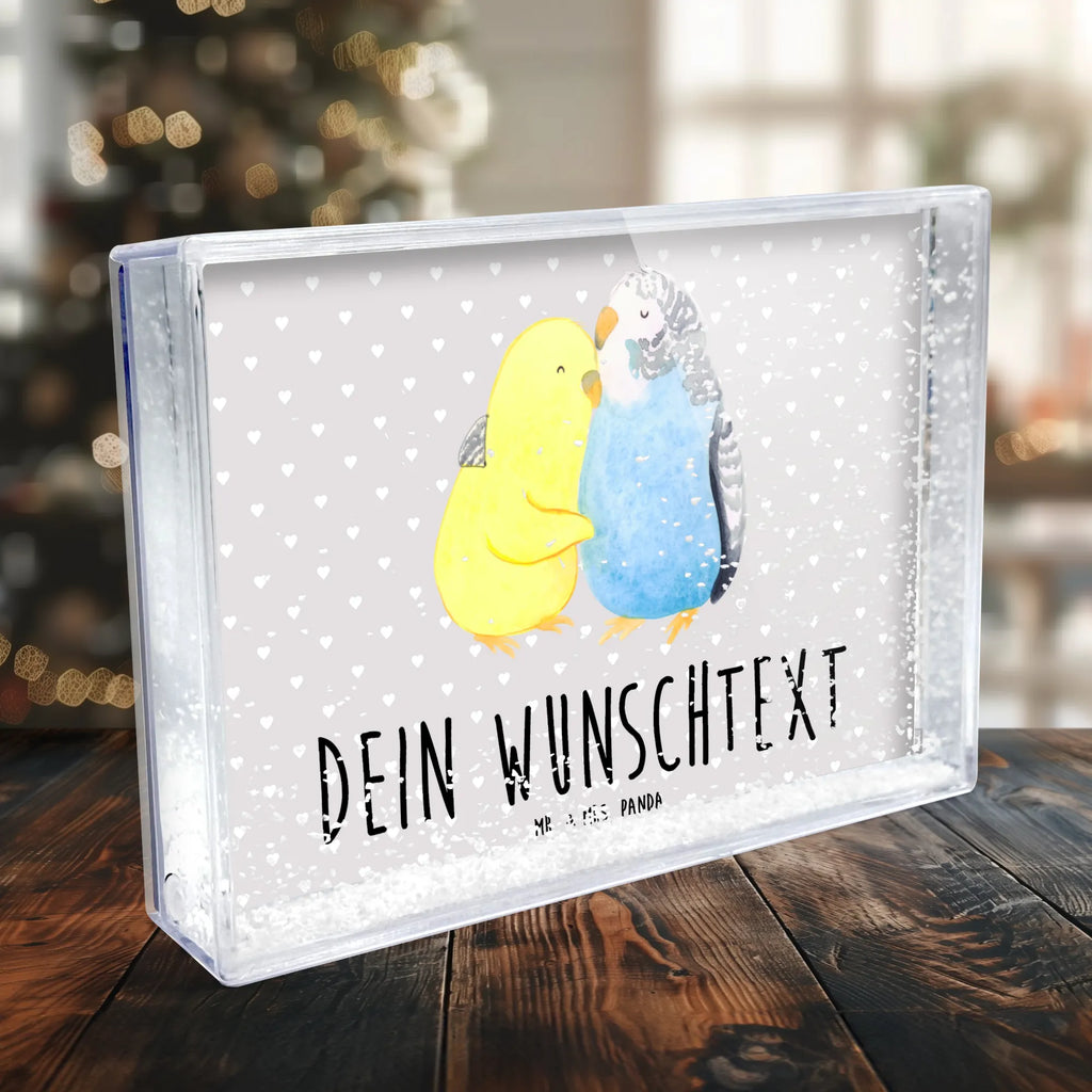 Personalisierter Schüttelrahmen Wellensittich Liebe Liebe, Partner, Freund, Freundin, Ehemann, Ehefrau, Heiraten, Verlobung, Heiratsantrag, Liebesgeschenk, Jahrestag, Hocheitstag, Vertrauen, Nähe, Wellensittich, Kuscheln, Vögel