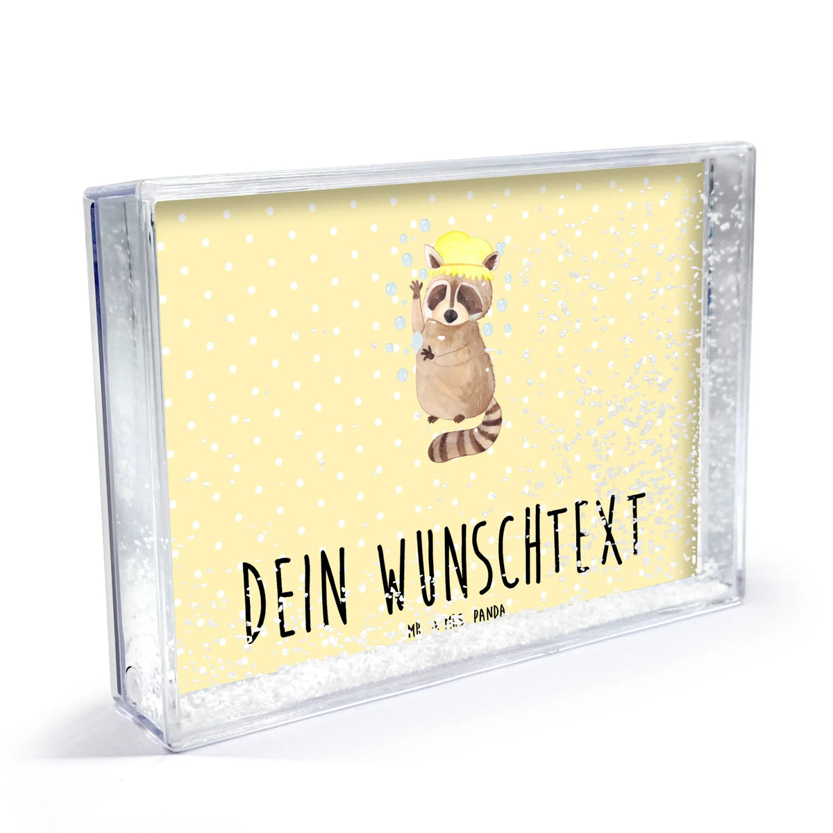 Personalisierter Schüttelrahmen Waschbär Tiere, Gute Laune, Lustige Sprüche, Tiermotive, Tagträumen, Fröhlich, Seifenblasen, Waschen, Plan, Waschbär