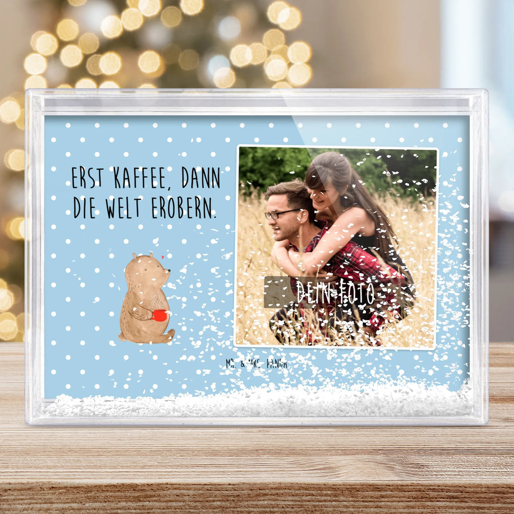 Shake Frame with Photo bear Coffee Rahmen mit Foto, Fotogeschenke, Fotogeschenk, Orginalles Fotogeschenk, Bilderrahmen mit Foto, Schüttelrahmen mit Foto, Bär, Teddy, Teddybär, Welt retten, Motivation, Bären, Coffee, Morgenroutine, Welt erobern, guten Morgen, Kaffee
