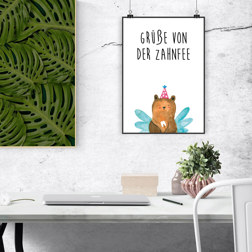 Poster bear tooth fairy Mr. & Mrs. Panda Poster, Bild, Wandposter, Wanddeko, Wanddekoration, Küchenposter, Handgemaltes Poster, Kinderposter, Raumdekoration, Designposter, Kunstdruck, Wanddeko Bild, Poster, Posterdruck, Bär, Teddy, Teddybär, Milchzahn, Fee, Zahnfee, Erster Zahn
