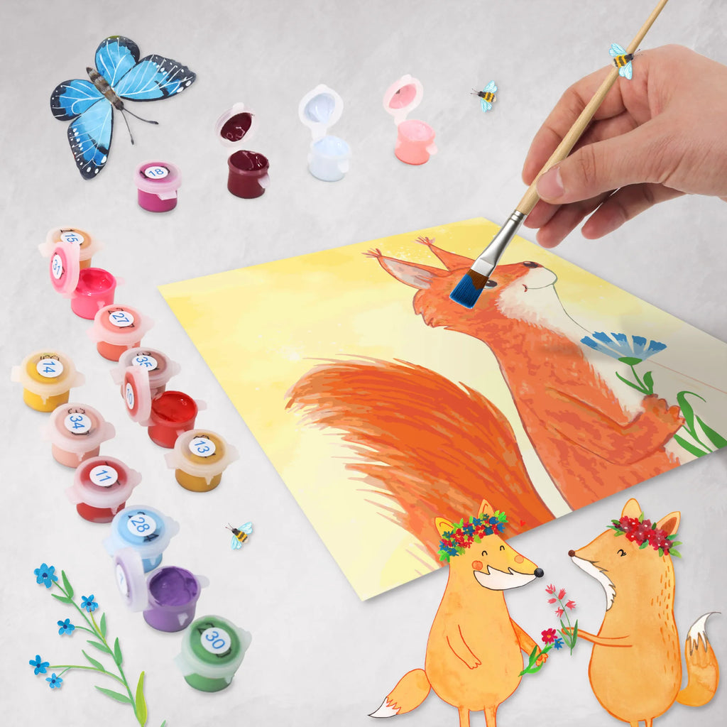 Paint by Numbers cut off Squirrel flower Motiv small animals, cute, funny, cute animal motives, hand drawn, small world, funny sayings, good mood, happy, gifts, gift ideas, special gifts, animal lover, card, fun, positive saying, Squirrel, laughter, happy saying, saying decoration, squirrel, motivation sayings, motivation pictures