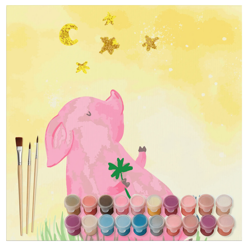 Paint by Numbers cut off Pig Luck Motiv Malen nach Zahlen, Kunstwerk, Ausmalbild, Tiermotive, Gute Laune, lustige Sprüche, Tiere, Sterne, Schweinchen, Sernchen, Schwein, Ziele, Träume, Glücksschwein. Glück, Glücksbringer, Motivation