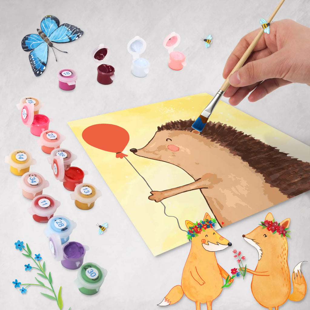 Paint by Numbers cut off Hedgehog balloon Motiv Malen nach Zahlen, Kunstwerk, Ausmalbild, Tiermotive, Gute Laune, lustige Sprüche, Tiere, Geburtstag, Ballon, Igel, Geburtstagskind, Herzlichen Glückwunsch, Glückwunsch, Happy Birthday