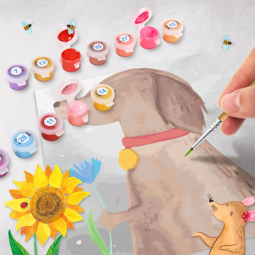 Malowanie według numerów odcięty pies kwiat Motiv Kunstwerk, Ausmalbild, Malen nach Zahlen, Hund, Hundemotiv, Haustier, Hunderasse, Tierliebhaber, Hundebesitzer, Sprüche, Hundeliebe, Frauchen, Hunde