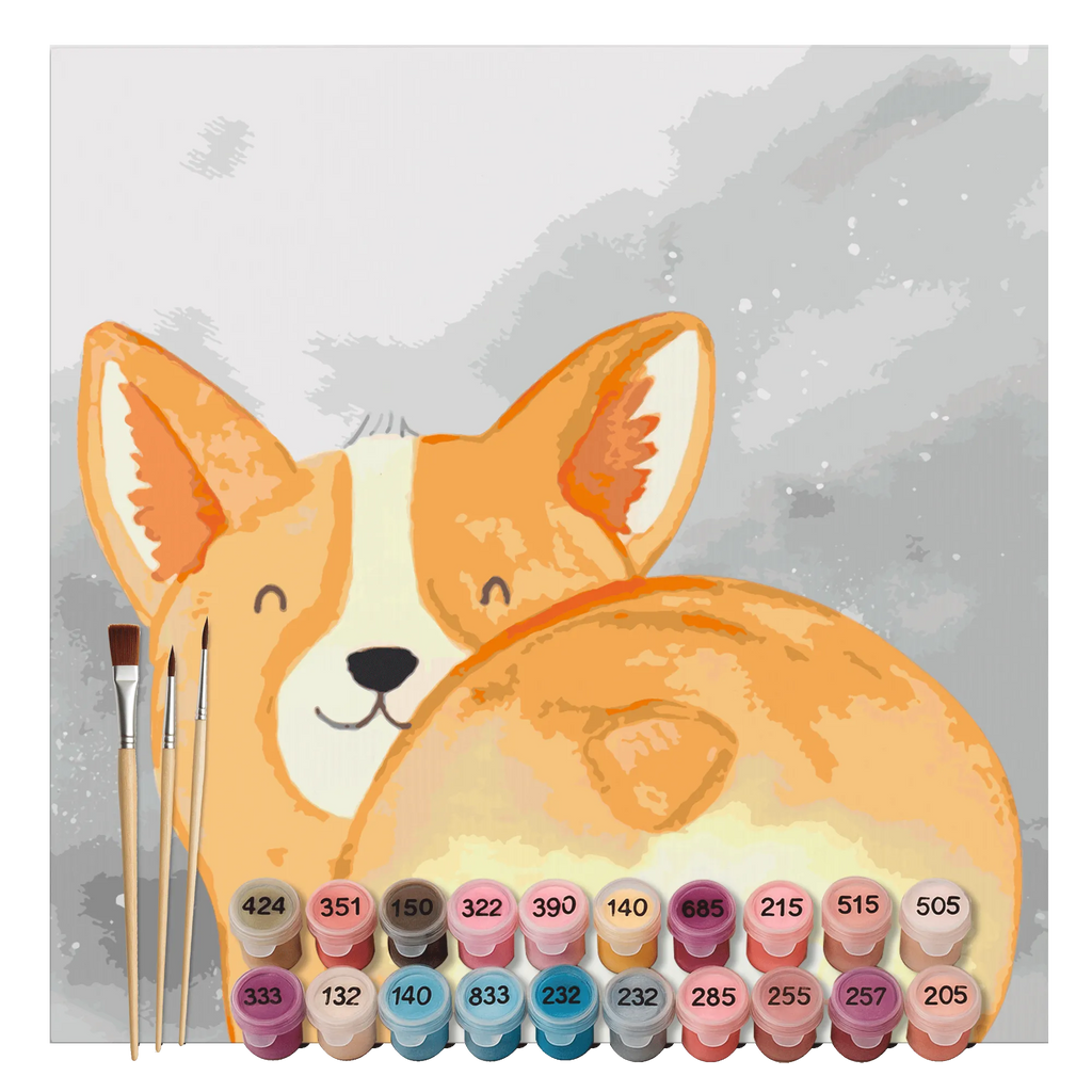 Paint by Numbers cut off corgi buttocks Motiv Kunstwerk, Ausmalbild, Malen nach Zahlen, Hund, Hundemotiv, Haustier, Hunderasse, Tierliebhaber, Hundebesitzer, Sprüche, Hundeliebe, Selbstliebe, Motivation, Spruch, Corgie