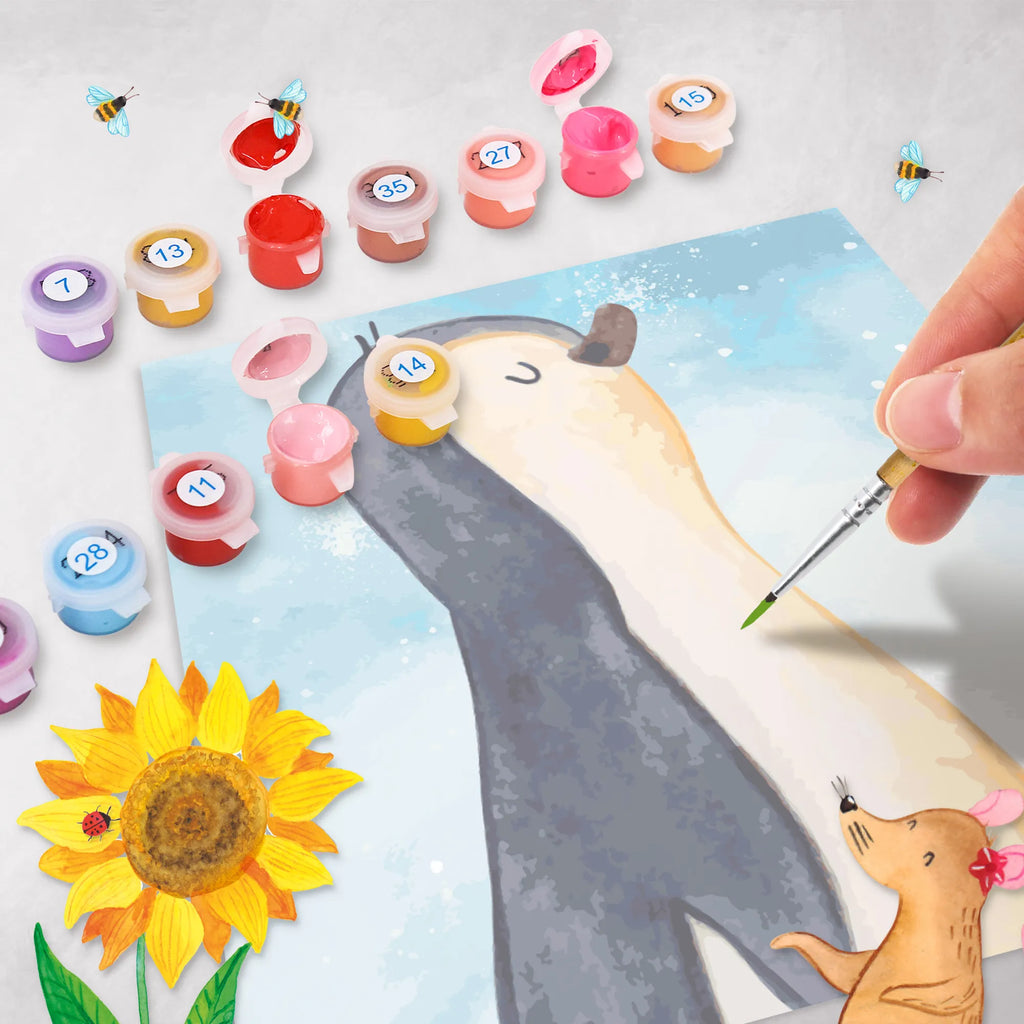 Malowanie według numerów odcięty Pingwin maszerować Motiv Malen nach Zahlen, Ausmalbild, Kunstwerk, Pinguin, Schwester, Pinguine, Familie, Frühaufsteher, Bruder, Langschläfer