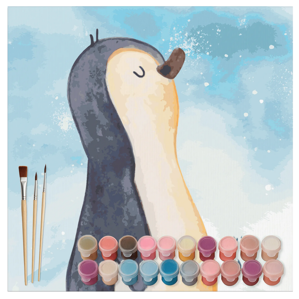 Malowanie według numerów odcięty Pingwin maszerować Motiv Malen nach Zahlen, Ausmalbild, Kunstwerk, Pinguin, Schwester, Pinguine, Familie, Frühaufsteher, Bruder, Langschläfer