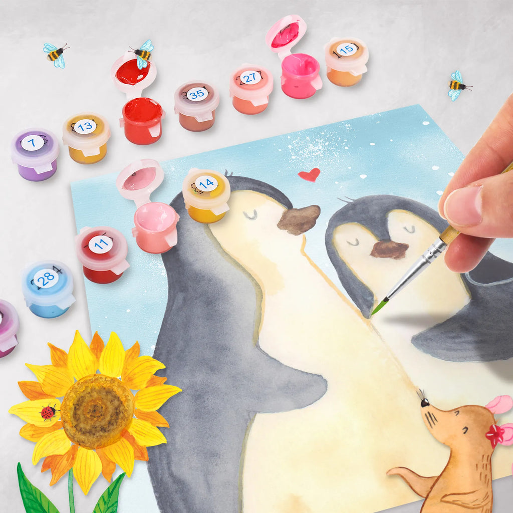 Malen nach Zahlen Pinguin umarmen Motiv Kunstwerk, Malen nach Zahlen, Ausmalbild, Pinguin, Liebesgeschenk, Liebesbeweis, Jahrestag, Hochzeit, Hochzeitsgeschenk, Liebespaar, Liebe, Verlobung, Hochzeitstag