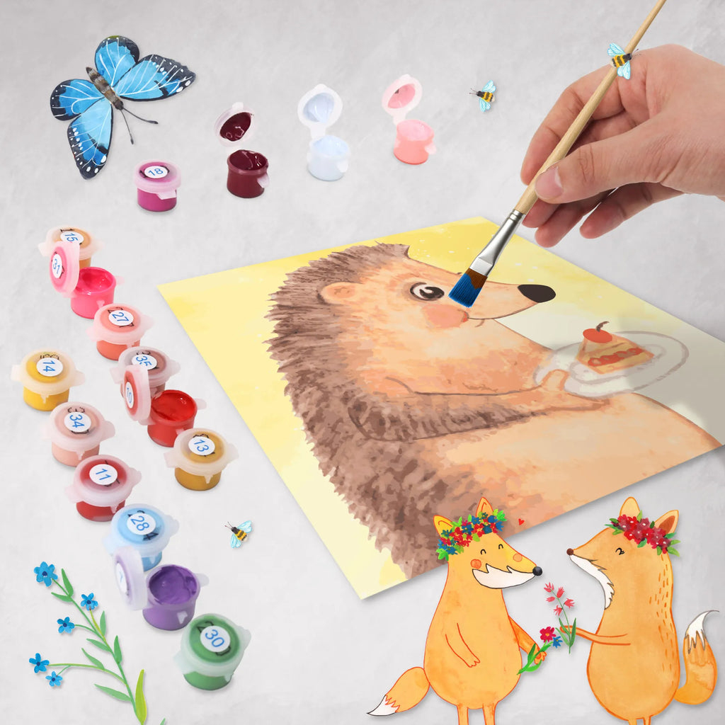 Malowanie według numerów odcięty jeż kawałek ciasta Motiv Baseln, Bastelidee, DIY, Ausmalbild, Malen, Kunstwerk, Kreativität, Malen nach Zahlen, Künstler, Tiermotive, Gute Laune, lustige Sprüche, Tiere, Kuchen backen, Geburtstagskuchen, Einladung Party, Torte, Essen Spruch, Kuchen, Igel, Backen Geschenk