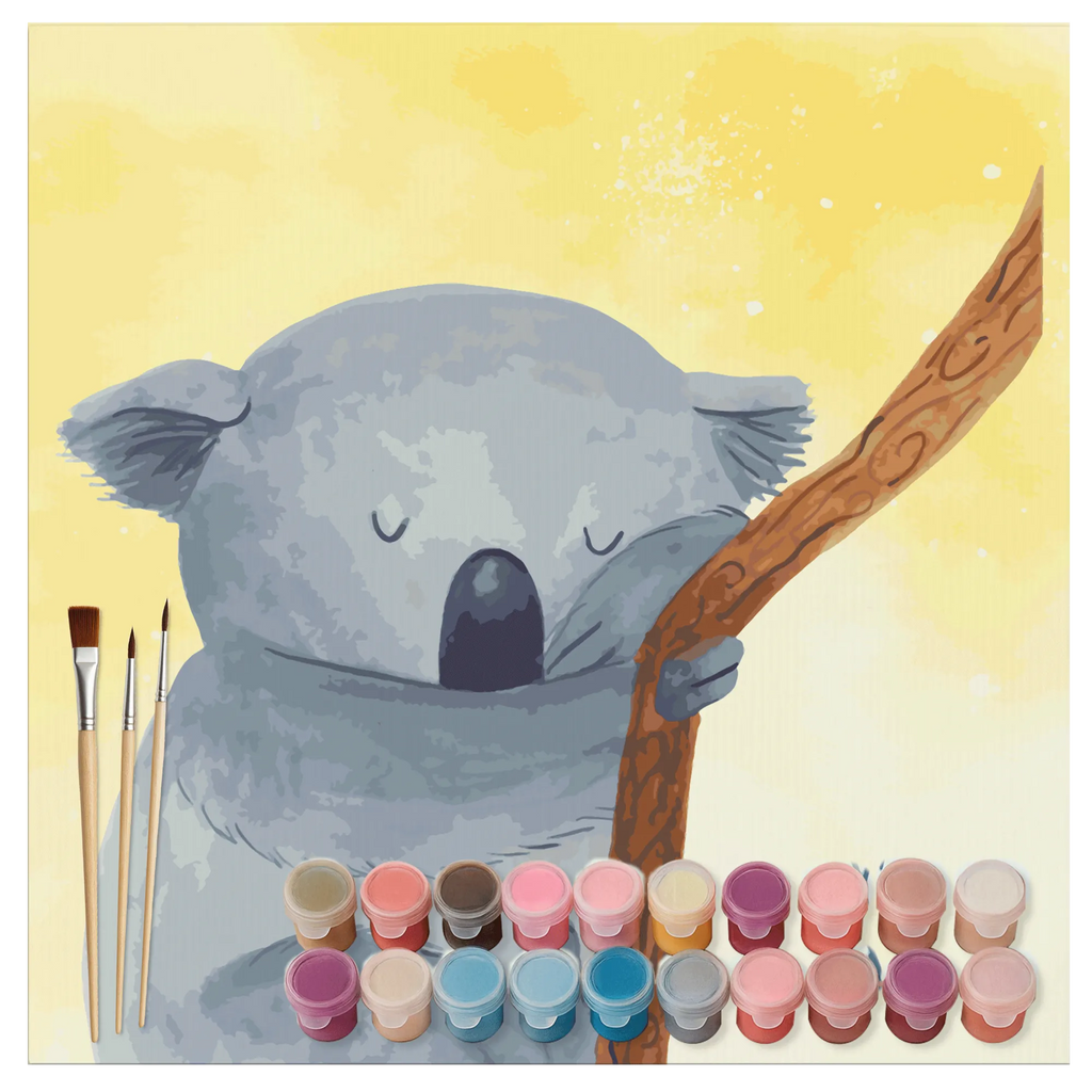 Paint by Numbers cut off koala Motiv Baseln, Kunstwerk, Malen nach Zahlen, Malen, Kreativität, Bastelidee, Ausmalbild, Künstler, DIY, Tiermotive, Gute Laune, lustige Sprüche, Tiere, Bär, Koala, Traum, träumen, Koalabär, Traumland, schlafen, Schlafzimmer