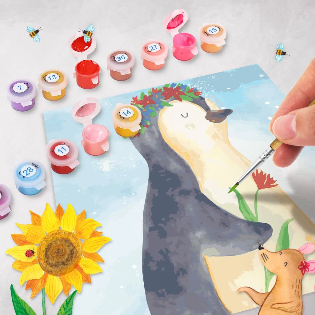 Malen nach Zahlen Pinguin Blumen Motiv Malen nach Zahlen, malen nach zahlen set, diy set, leinwand malset, kreativ set, malset, zahlenbilder, Pinguin, Pinguine, Leben, Liebeskummer, Blumenkranz, Wünsche, Geschenkidee, Lebenslust, Ziele, Lebensziele, Universum, Motivation