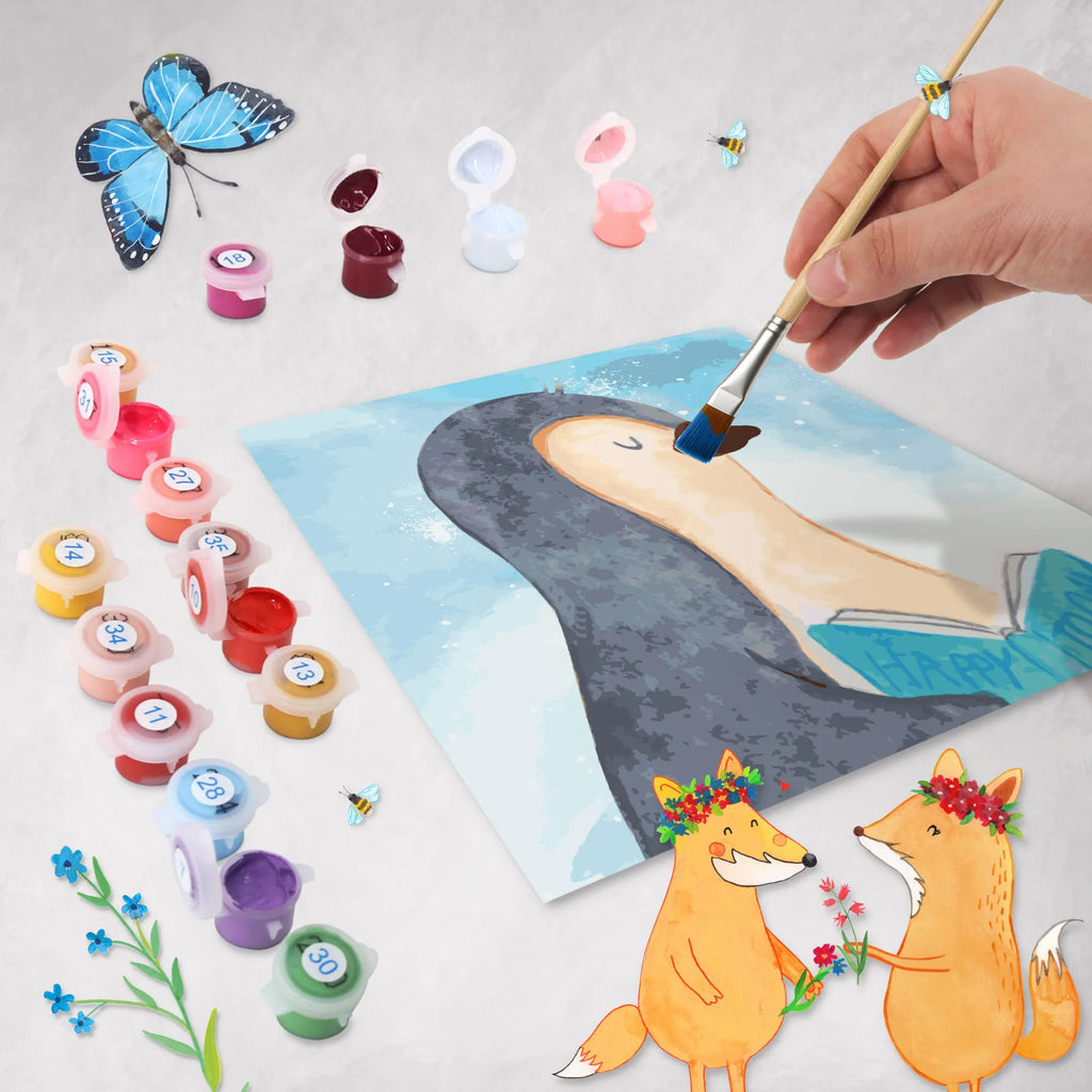 Paint by Numbers cut off Penguin A book Motiv Bastelidee, DIY, Malen, Ausmalbild, Kreativität, Malen nach Zahlen, Baseln, Kunstwerk, Künstler, Pinguin, Bücherwurm, Freizeit, Nichtstun, Ferien, Faulenzen, Urlaub, Pinguine, Buch, Lesen