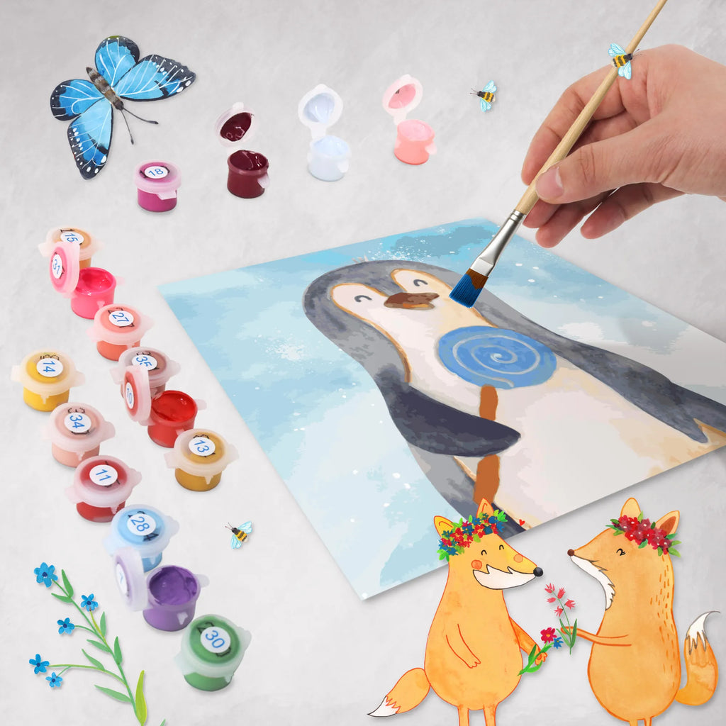 Malowanie według numerów odcięty pingwin lizak Motiv Künstler, Kreativität, Ausmalbild, Kunstwerk, Malen nach Zahlen, Baseln, DIY, Bastelidee, Malen, Pinguin, Süßigkeiten, Lolli, Gauner, Blödsinn, Pinguine, Ganove, Rebell, Rabauke, Spruch