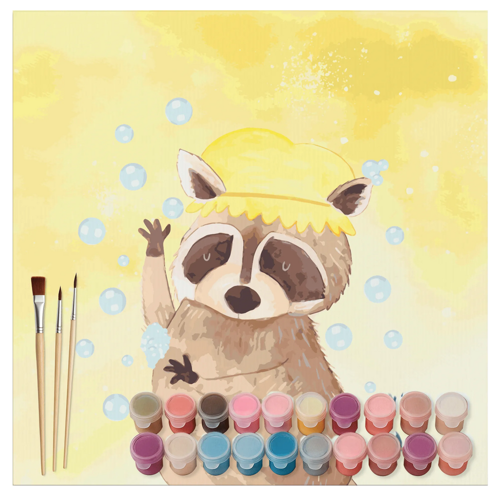 Malen nach Zahlen Waschbär Motiv Künstler, Malen nach Zahlen, Bastelidee, Kunstwerk, Kreativität, Baseln, Malen, Ausmalbild, DIY, Tiermotive, Gute Laune, lustige Sprüche, Tiere, Tagträumen, Waschbär, Seifenblasen, Plan, waschen, Fröhlich