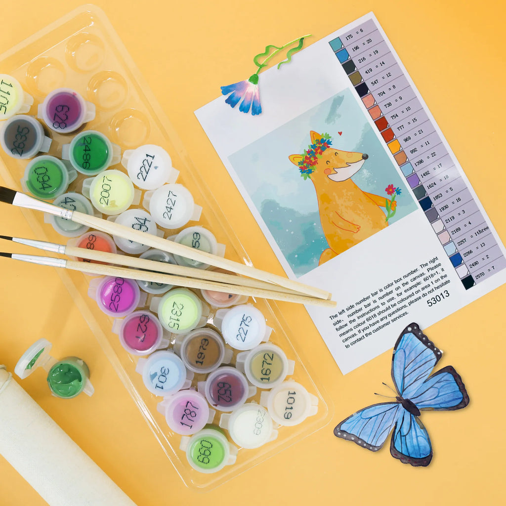 Malen nach Zahlen Fuchs Blumen Motiv zahlenbilder, diy set, leinwand malset, kreativ set, malen nach zahlen set, malset, Malen nach Zahlen, Fuchs, Freude, Freundinnen, Blume, Blumenmädchen, Fuchsmädchen, Liebe, Mich, Fox, Freundin, Füchse, Ich, Motivation, Blumen, Selbstliebe, Liebesbeweis