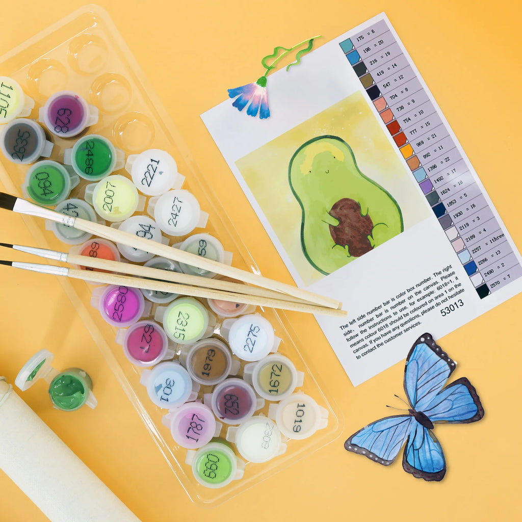 Malen nach Zahlen Avocado Kern Motiv Bastelidee, Künstler, Malen nach Zahlen, Malen, DIY, Kunstwerk, Baseln, Ausmalbild, Kreativität, Avocado, Veggie, Vegan, Gesund, Spruch Leben, Avocadokern, Kern, Pflanze, Avokado