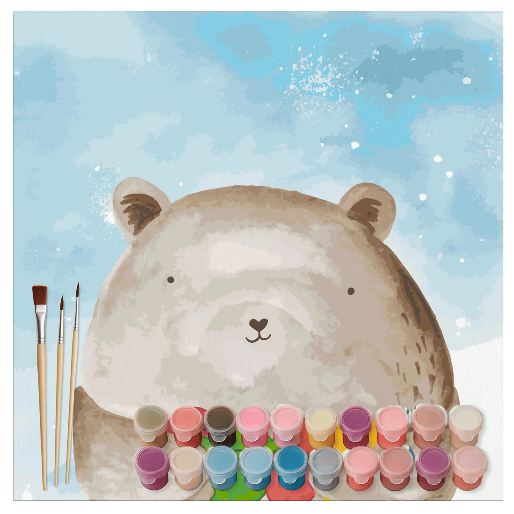 Paint by Numbers cut off bear Feeling Motiv Kunstwerk, Malen nach Zahlen, Ausmalbild, Bär, Teddy, Teddybär, Wahnsinn, Verrückt, Durchgedreht