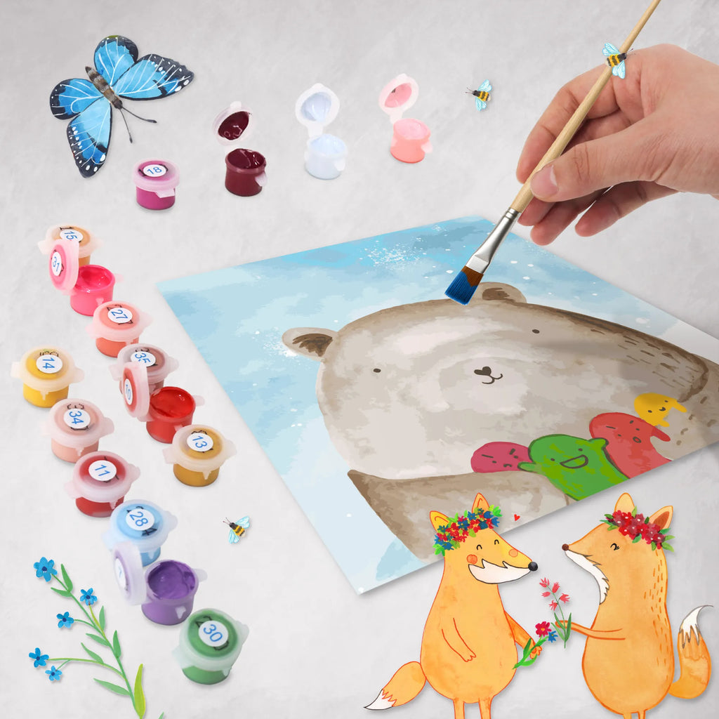 Paint by Numbers cut off bear Feeling Motiv Kunstwerk, Malen nach Zahlen, Ausmalbild, Bär, Teddy, Teddybär, Wahnsinn, Verrückt, Durchgedreht