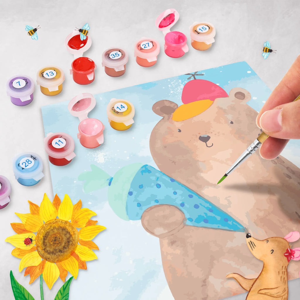 Paint by Numbers cut off bear School cone Motiv Malen nach Zahlen, Kreativität, Baseln, Kunstwerk, Malen, Künstler, Ausmalbild, DIY, Bastelidee, Bär, Teddy, Teddybär, Bär Motiv, Erster Schultag Geschenk, Schulbeginn, Schultüte, Schule Geschenk, Einschulung Geschenk, Schulanfang, Grundschule