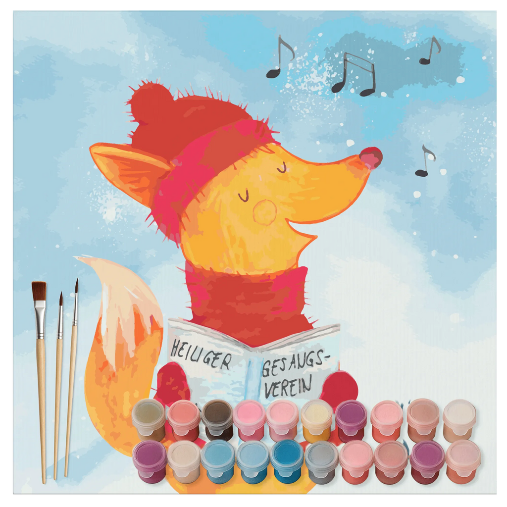 Paint by Numbers cut off Fox Singer Motiv malset, Malen nach Zahlen, kreativ set, diy set, leinwand malset, malen nach zahlen set, zahlenbilder, Wintermotiv, Winter, Heiligabend, Weihnachten, Advent, Nikolaus, Weihnachtsdeko, Singen, Sänger, Füchse, Weihnachtslieder, Geschenk Sänger, Fuchs