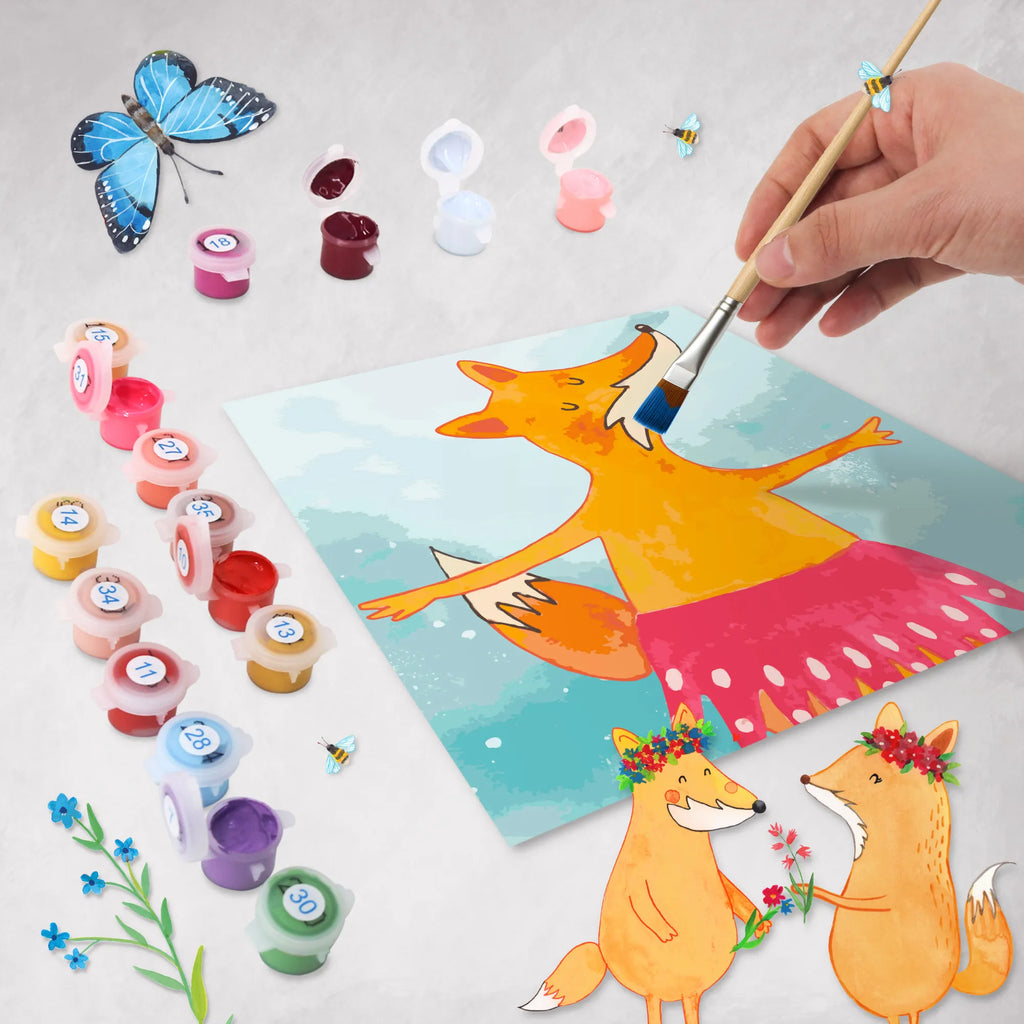 Malowanie według numerów odcięty Lis baletnica Motiv zahlenbilder, kreativ set, malset, malen nach zahlen set, diy set, leinwand malset, Malen nach Zahlen, Fuchs, Fuchs Spruch, Tänzerin, Tanzen, Einladung, Ballerina, Ballett, Geburtstag, Füchsin, Füchse, Party