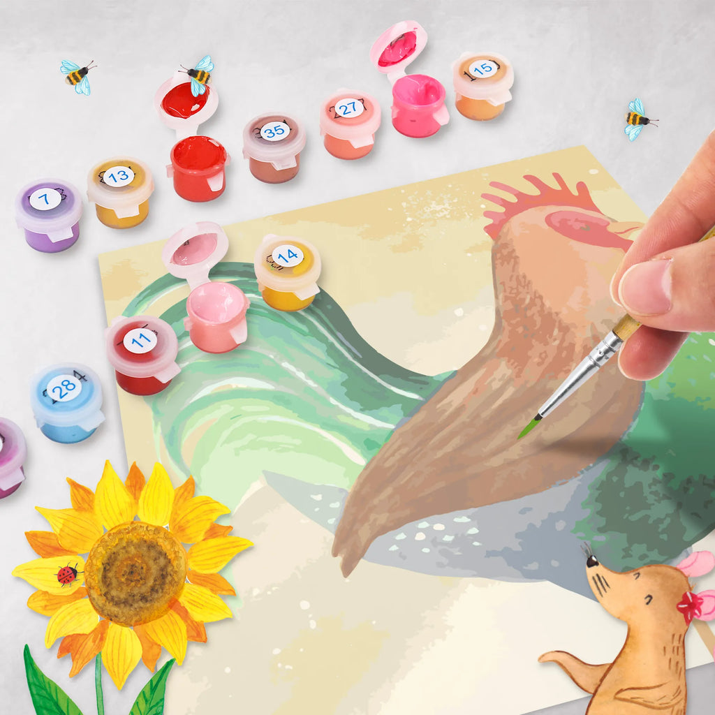 Malen nach Zahlen Hahn Korn Motiv Malen nach Zahlen, Baseln, DIY, Bastelidee, Kreativität, Künstler, Ausmalbild, Kunstwerk, Malen, Bauernhof, Hoftiere, Landwirt, Landwirtin, Korn, Eier, Natur, Hahn, Henne